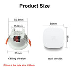 Haozee Tuya WiFi /Zigbee Human Presence Detector Smart Human Body PIR Sensor Radar Detector Microwave Motion Sensors