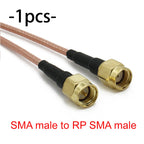 RG316 SMA to SMA / RP-SMA RF Coaxial Cable Male Plug Female Jack Connector Jumper Pigtail Antenna Extension Wire WiFi FPV Radio