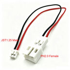 10pcs Mx1.25 Male to Ph2.0 Female Terminal Wire Adapter Cable SH 1.25 Male  To 2.0mm Female Convert Extension Cable 2p 3p 4p
