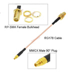10PCS/LOT SMA to MMCX Cable RP-SMA / SMA Female to MMCX Male Straight 180°/ Right Angle 90° PLUG RG178 Pigtail RF Coaxial Jumper