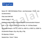GY-BMI160 Module 6DOF 6-Axis Angular Velocity Gyroscope   Accelerometer Sensor IIC SPI
