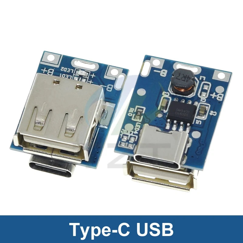 GREATZT 5V Boost Converter Step-Up Power Module Lithium Battery Charging Protection Board LED Display USB For DIY Charger 134N3P