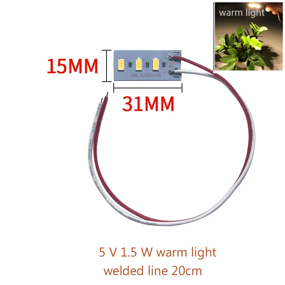New 10pcs High Brightness 5V LED Color Lamp Bead Light Board Bulb 5730 SMD 1.5W Red Purple Yellow Green Blue Warm White Light