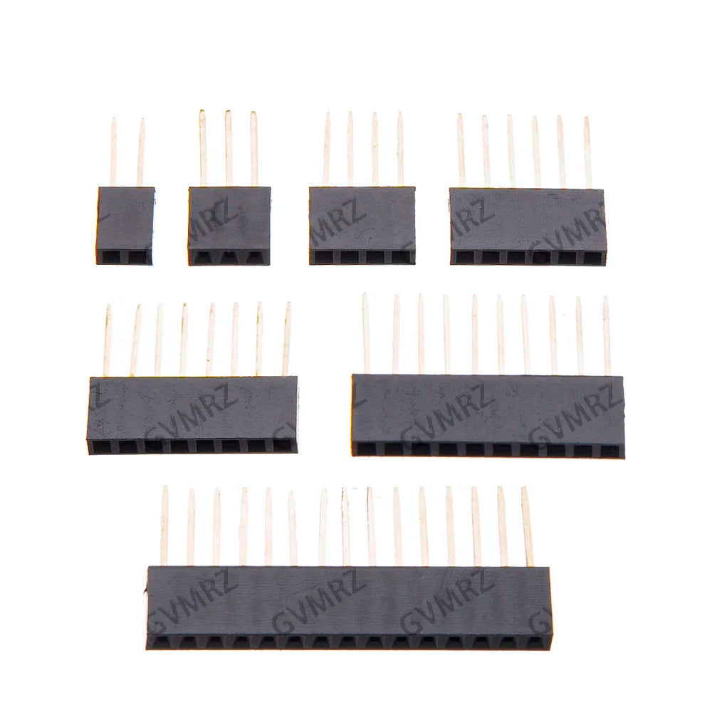 2.54mm Stackable Female Header, 2-15P Long Pin, PCB Socket Strip for Arduino & DIY Shield