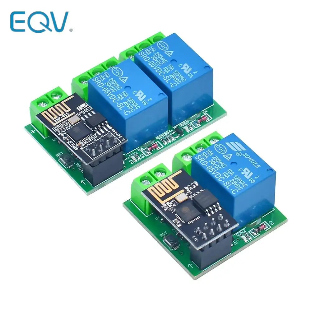ESP8266 Dual Channel WIFI Relay Module ESP-01 DC5V With Relay Indicator and Reset Button 2 CH relay Boad Low Level Control