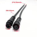 1Pair M12 Waterproof 2 3 4 5 Pin IP65 Screw Type Power Cable Wire Plug for LED Strips Male Female Jack Connector