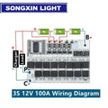 3s/4s/5s Bms 12v 16.8v 21v 100a Li-ion Lmo Ternary Lithium Battery Protection Circuit Board Li-polymer Balance Charging Module