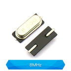 10PCS 4Mhz 6Mhz 8Mhz 12Mhz 11.0592MHZ 14.318MHZ 16MHZ 20MHz 24MHZ 25MHZ SMD Quartz Crystal Resonator Passive Oscillator HC49S