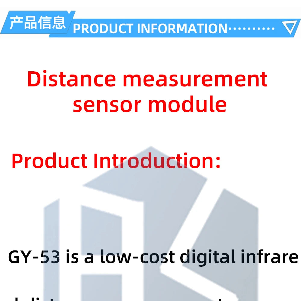 GY-53 VL53L0X High Precision ToF Laser Distance Sensor, 3V-5V Wide Voltage Module Compatible with for Arduino Projects