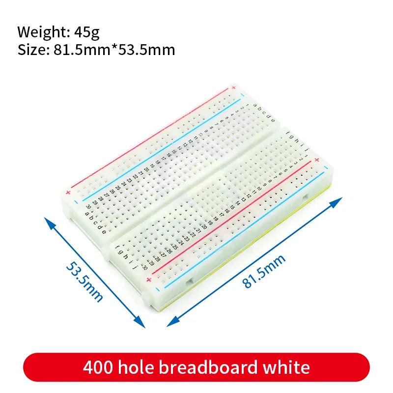 Breadboard 400 830 Point Solderless PCB Bread Board protoboard ZY-204 MB102 SYB-170 SYB-46 Test Boards Jump Wire for Arduino kit