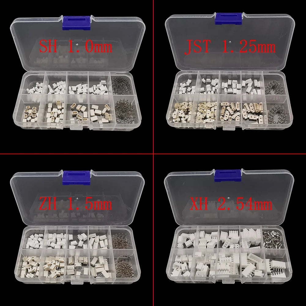 1Box JST 1.25mm/SH 1.0/ZH1.5/PH2.0/SYP/SM/XH 2.54mm/VH 3.96mm Pitch 2 3 4 5Pin Male Female Housing Terminal Pin Header Connector