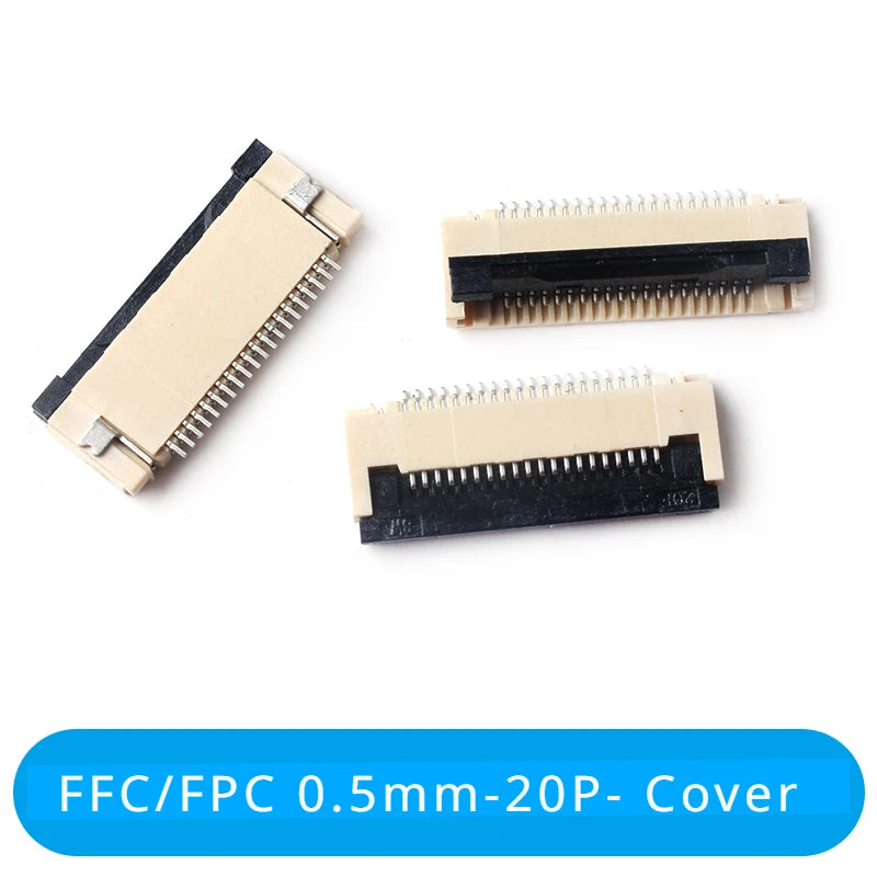 50Pcs/lot FFC FPC Connector 0.5mm 1.0mm 4P/6P/8P/10P/12/14/16/20/24/30/32/40P Pin Flip Type Ribbon Flat Connector Bottom Contact