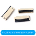 50Pcs/lot FFC FPC Connector 0.5mm 1.0mm 4P/6P/8P/10P/12/14/16/20/24/30/32/40P Pin Flip Type Ribbon Flat Connector Bottom Contact