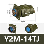 Y21M Series Fast Buckle Aviation Fixed Type Industrie Connector Plug Socket Male Female  2/3/4/5/7/10/14/16 Pin Army Green
