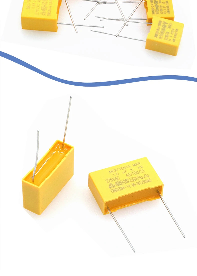 10PCS 275VAC Polypropylene Film Capacitor X2 0.01 0.1 0.15 0.022  0.22 0.33 0.47 0.56 0.68 1.2uf 104K 1uf Correction Capacitor