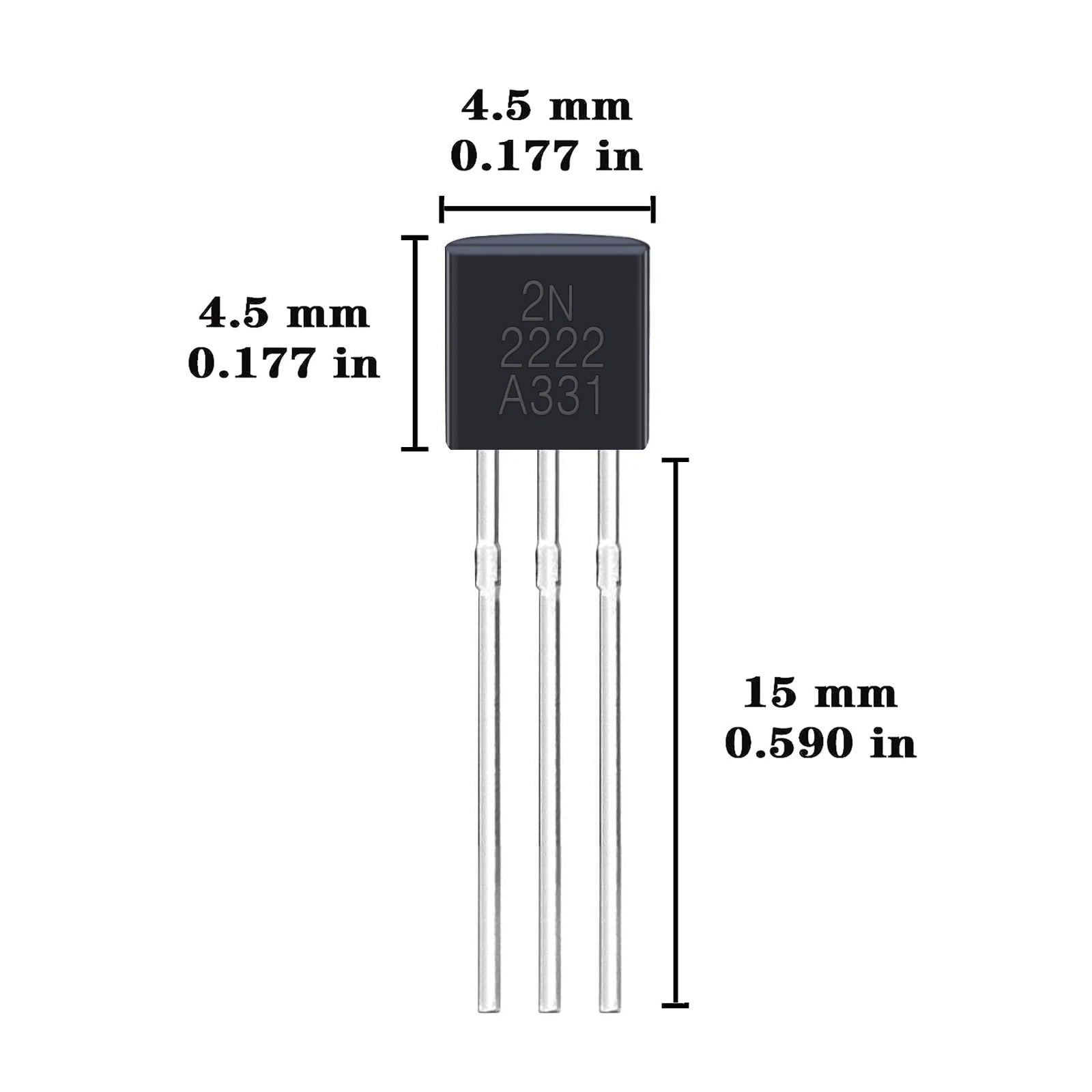 100pcs BJT transistors 20 Values A1015 BC327 BC337 C1815 S8050 S8850 2N2222 2N2907 2N3904 2N3906 C945 S9012 S9013 S9014 S9015