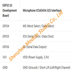 1PCS 20PCS ICS-43434 I2S Digital Microphone for Xiaozhi AI MIC, Compatible with INMP441