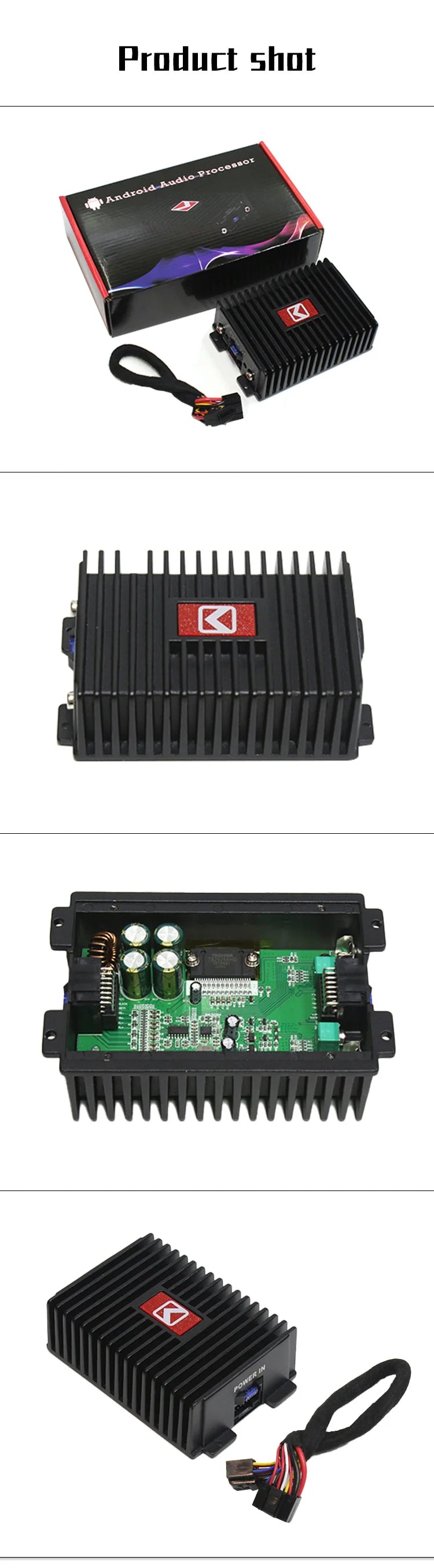 Plug and Play DSP Car Audio Processor 4x80W for Android Radio Stereo Amplifier Speakers Improve Subwoofer
