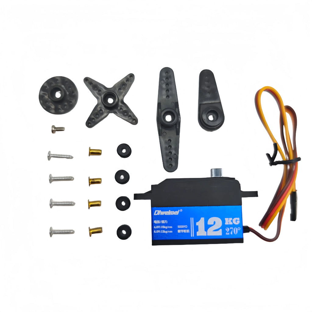 Servo 20kg 12kg Servo 180°/270° Short Type Metal Digital Servo Suitable for 1:10 RC Scale Remote Control Car Racing Drift Robot