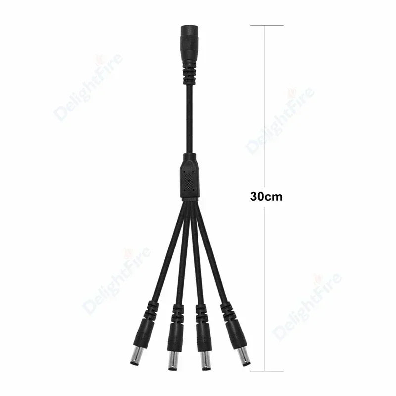 DC Power Splitter Cable 5.5mm 2.1mm 1 To 2/3/4/5/6/8 Way 5V 12V Power Adapter Connector Cord For LED Strip Lights CCTV Camera