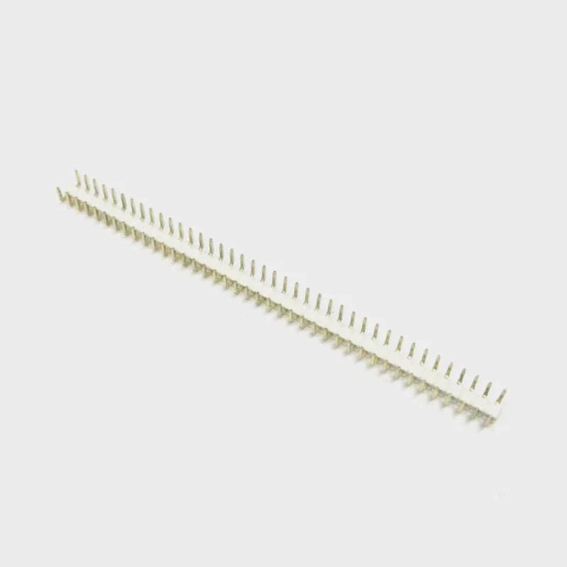 10pcs 2.54mm/2.0mm U Shape Single Row 1x40P Right Angle RA DIP Connector Button Entry Gold Breakable PCB Jumper Male Pin Header