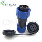 SD20 Series 2 3 4 5 6 7 9 10 12 14 Pin Waterproof IP68 Outdoor Industrial 20mm Nut Panel Mount Connector