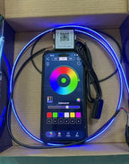 14/18 in 1 Led Acrylic Car Ambient Light RGB 64 213 Color Symphony Acrylic APP Streamer Atmosphere Lamp Kit One Zone Dual Zone