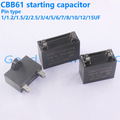 CBB61 Air Conditioner External Fan Start Capacitor 1UF 1.5UF 2.5UF 2UF 3UF 4UF 5UF 6UF 8UF 1.2UF 10UF 12UF 4P 450V capacitor