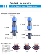 IP68 Waterproof Connector LD Series Male Plug & Female Socket 2-7 Pin & 9 Pin Panel Mount Aviation Wire Electrical Cable Connect
