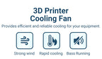 5015 Cooling Fan for Lab A1 A1mini Hotend Fan with Cable Rapid Cooler Fan 2510 Axial Fan Kit for X1 X1C P1P P1S 3D Printer Parts
