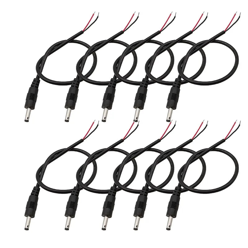 DC 3.5mm X 1.35mm Male Plug Female Jack DC Power Charging Cable Connector DC Power Wire Pigtail for CCTV Camera LED Strip Light