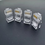 50pcs RJ45 Cat6/Cat5e Connectors Crystal End 8P8C Crimp UTP Standard Ethernet Network Modular Plug No Pass Through