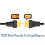 XT60 Male Female To DC 5.5*2.1/5.5*2.5 RC Battery Charging Connector Suitable For Aircraft Model Battery/drone Power Connection