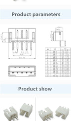 100pcs /LOT JST PH2.0 Straight/Curved Needle Connector 2Pin~16Pin Male Pin Header Right Angle 90°/180° 2.0mm Pitch