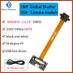 OX05B1S/OX05B1B 5MP Global Shutter 2592x1944 USB Camera Module Fixed Focus UVC No-Drive Protocol 50fps