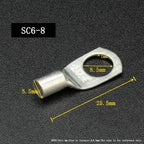 SC Type Wire Nose Terminal SC6 SC10 SC16 SC25 SC35 Bare Copper Battery Block Lugs Hole ID6/8/10/12mm Crimp Wire Connector