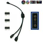 5-24V 3 Pin RGB Connector 1 To 1 2 3 4 5 3pin Wire Splitter Extension Cable for Computer Fan Motherboard AURA RGB LED Tape Light
