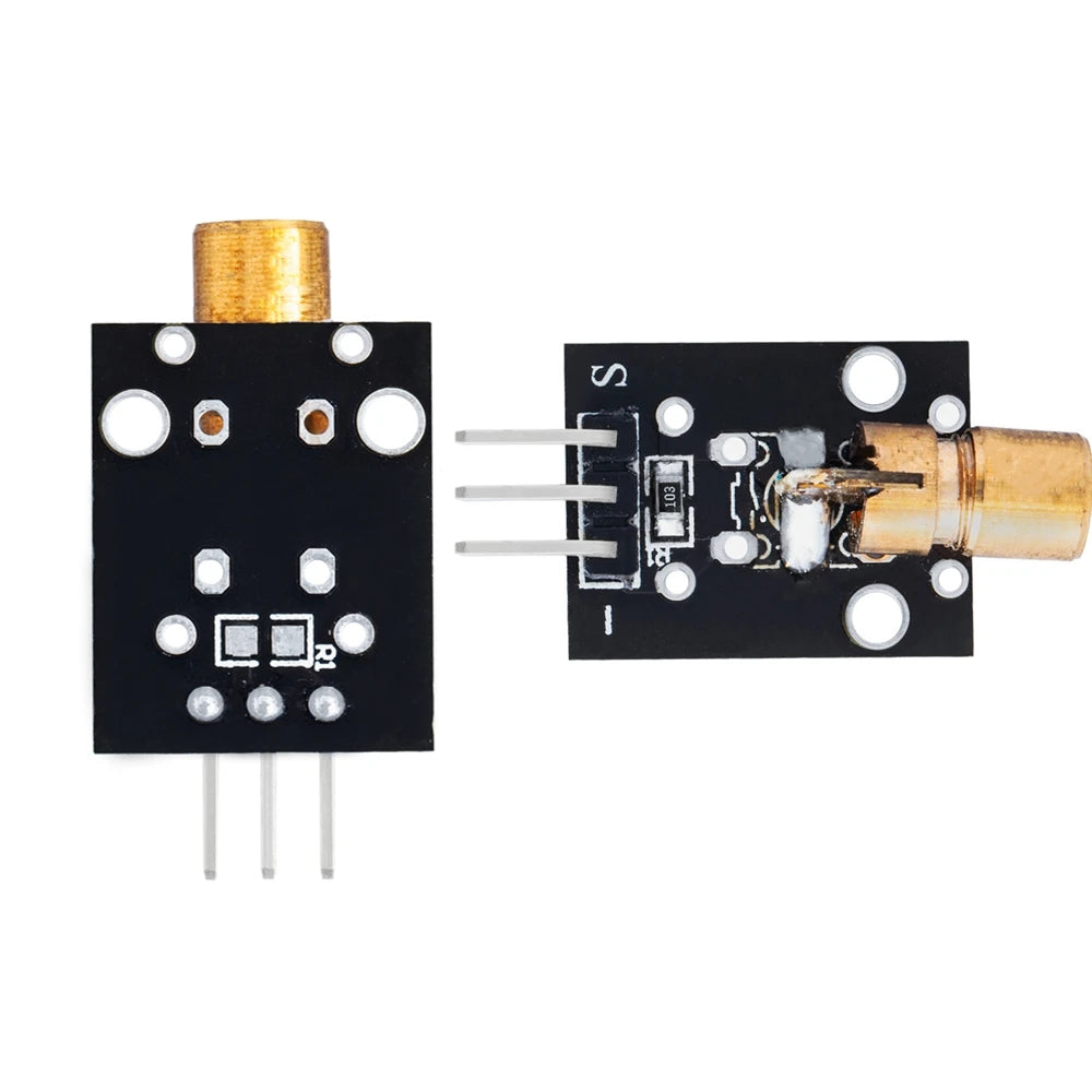 1PCS  KY-008 650nm Laser sensor Module 6mm 5V 5mW Red Laser Dot Diode Copper Head for arduino DIY Kit