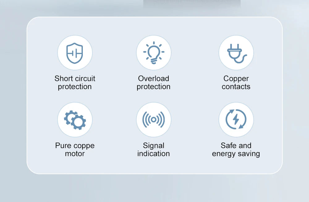 TOMZN TOQ3 Built-in Circuit Breaker Short-circuit Protection Overload Protection 2 Input 2/1 Output 2P 4P 63A 125A Night Light