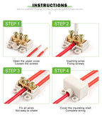 1 Into 2/4 Out 60A/400V 1-6mm2 Wire Connector High Power Cable Splicing Wiring Terminal Block 80A/1000V 2.5-16mm2 Junction Box