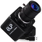 16MP USB Camera IMX298 Industrial Ultra HD Mini Webcam with CS Mount 5-50mm Manual Varifocal Lens Free Driver Plug&Play for PC