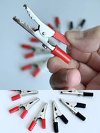 10 Pieces Alligator Clips Test Clips, Electronic Product Test Clips With Screws And Solder Ports, Metal Electrician Wire Clips