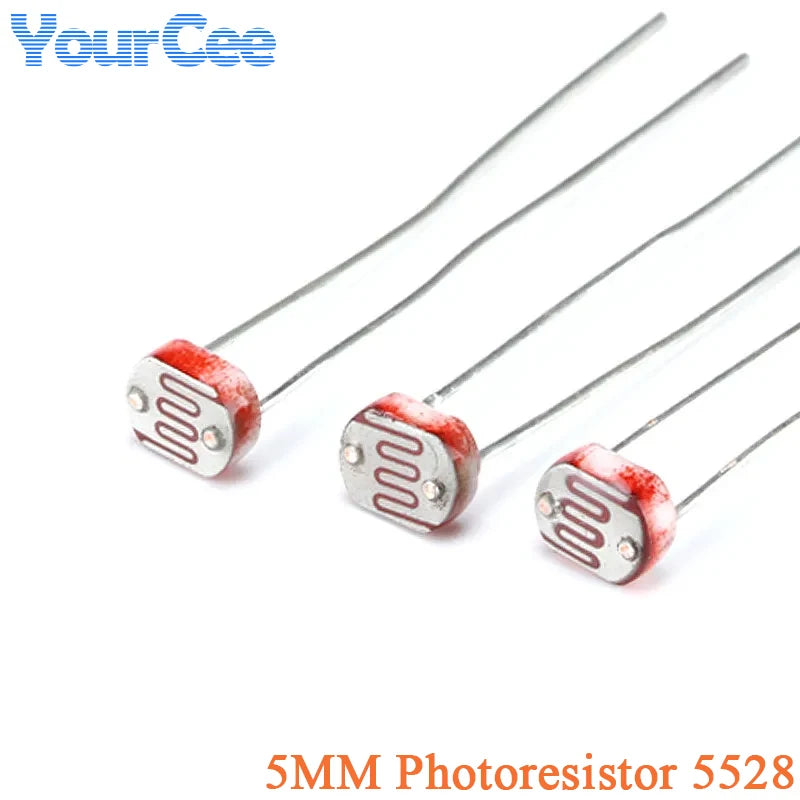 100pcs/10pcs 5MM Photoresistor 5528 Light Sensitive Resistor Dependent LDR GL5528 Photoelectric Detection Photo Photosensitive