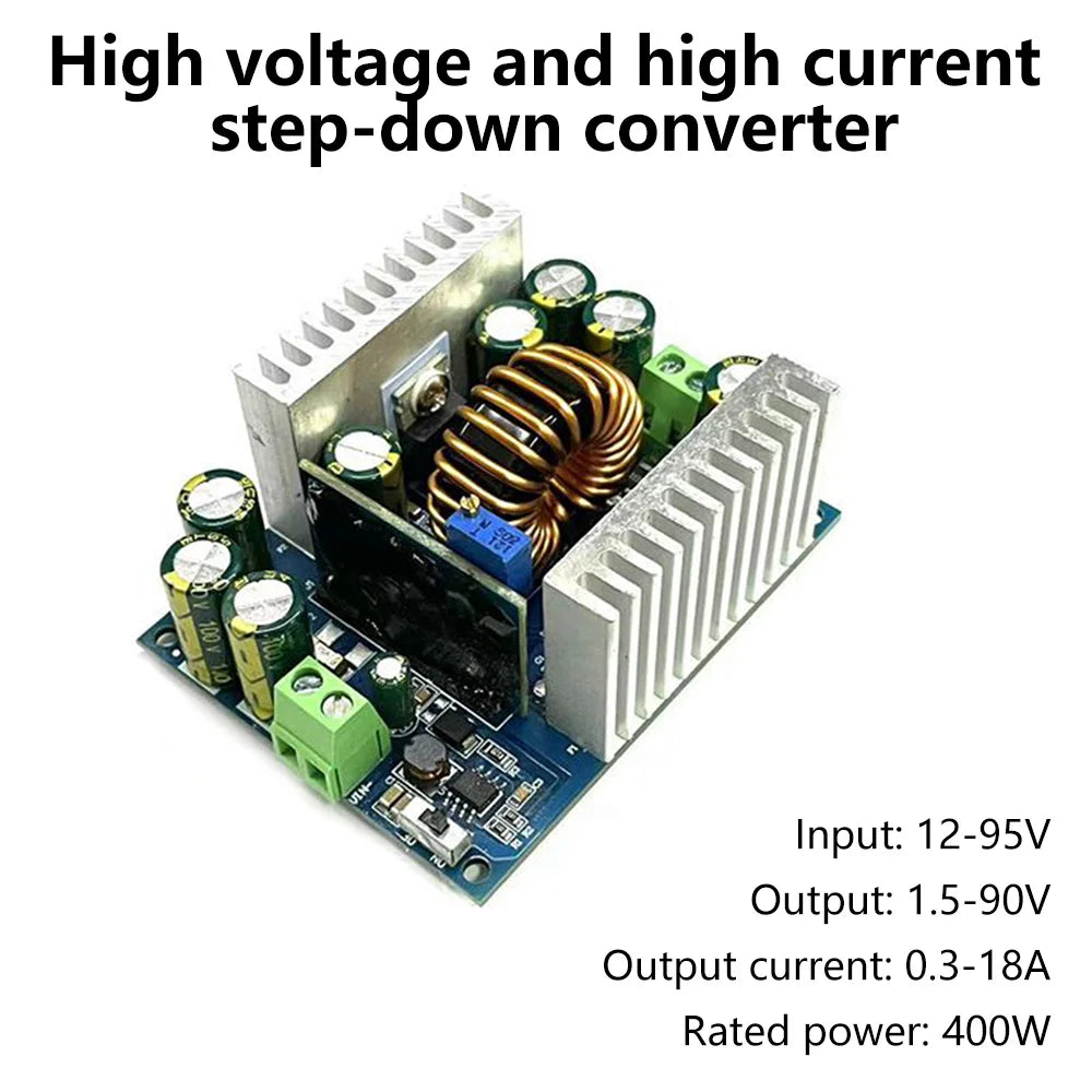 Adjustable Step Down Voltage Regulator Module 500W CC CV DC 12-95V to 1.5-90V Constant Current Buck Converter