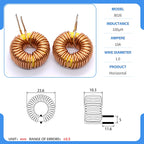 20mm 80-26 Iron powder core Toroidal inductor Wirewound inductor Iron powder core Magnetic ring inductor