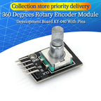 1/5/10Pcs 360 Degrees EC11 Rotary Encoder Module For Arduino Brick Sensor Switch Development Board KY-040 With Pins Liludin