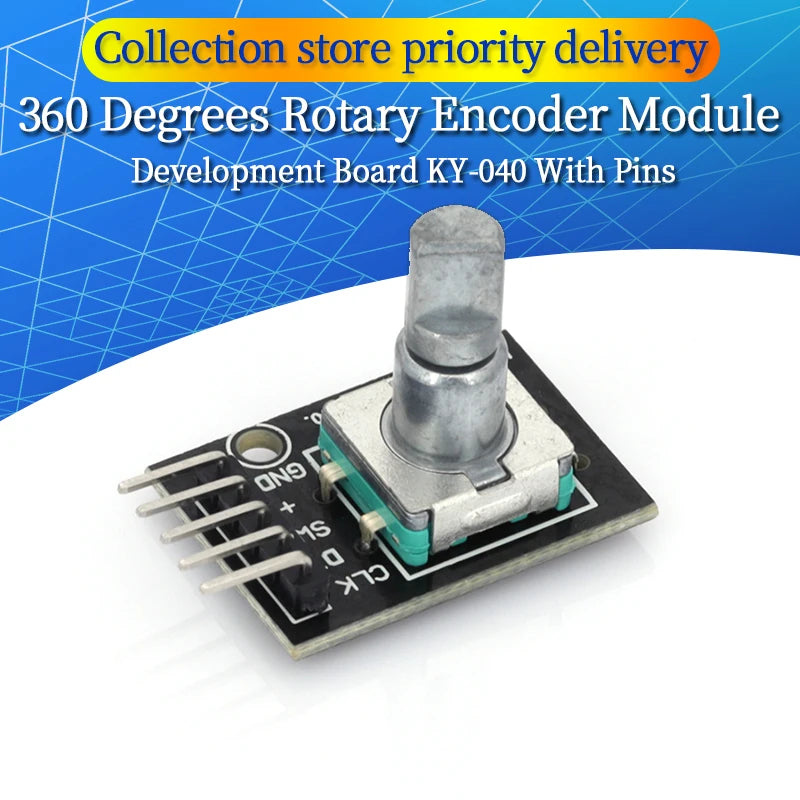 1/5/10Pcs 360 Degrees EC11 Rotary Encoder Module For Arduino Brick Sensor Switch Development Board KY-040 With Pins Liludin