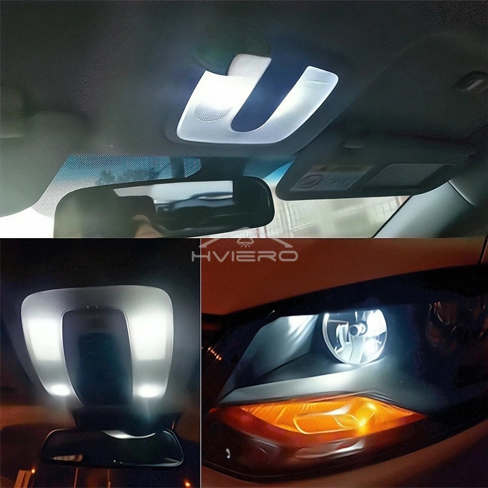 10PCS T10 W5W 12SMD 1206 Car Wedge White LED DC 12V Canbus No Error Decoder External Lights License Plate Lamp Corner Backup Led