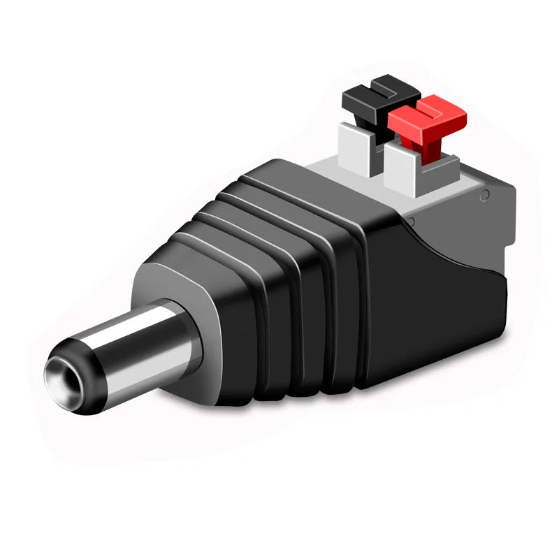 DC Power Connector Plug Male and Female DC Connector 5.5mm X 2.1mm Power Jack Adapter Socket For CCTV Camera LED Strip Speaker