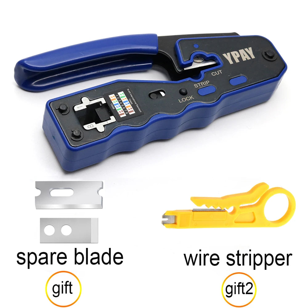 RJ45 Crimper Network Tools Pliers CAT5 CAT6 8P RG RJ45 Ethernet Cable Stripper Pressing Wire Clamp Tongs Clip RG45 LAN